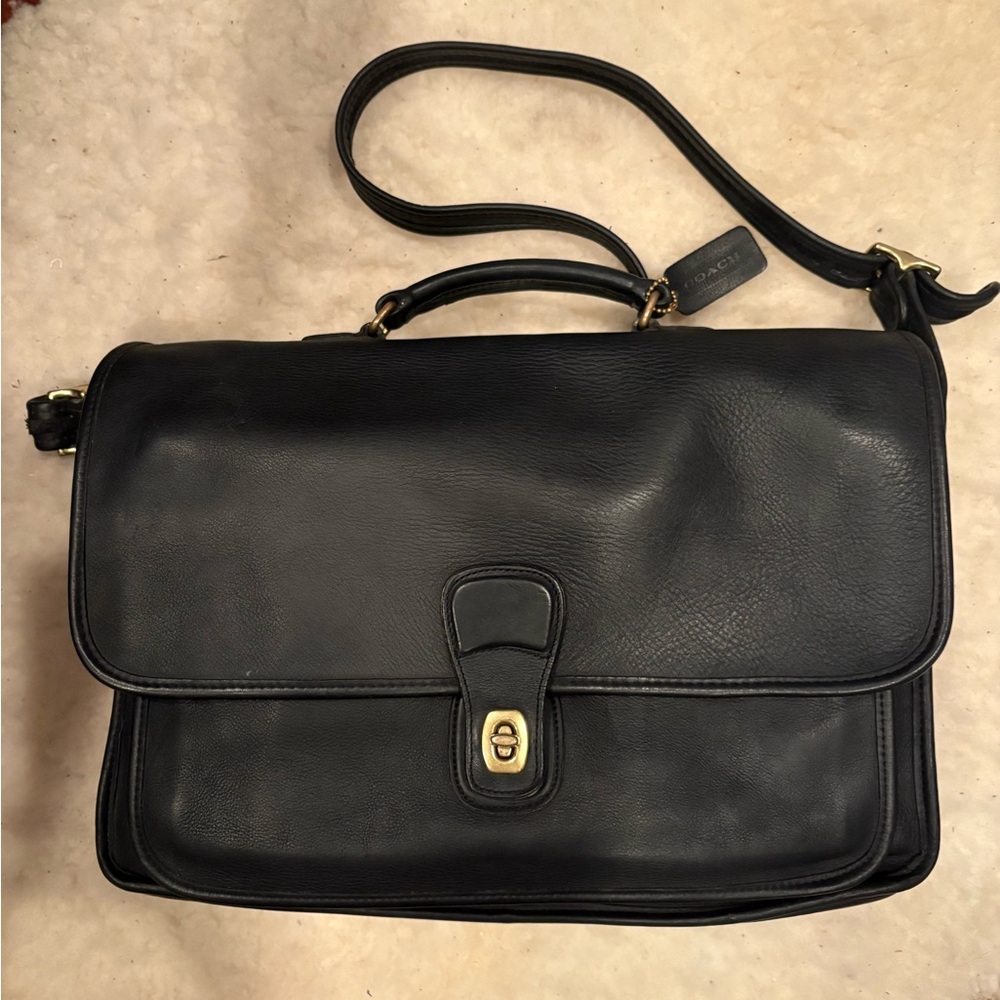 Vintage Coach - Metropolitan Briefcase - 5180 - Black with brass
